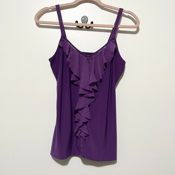 White House Black Market Tops - White House Black Market Womens Ruffle Tank Size S Purple Fairycore Whimsical